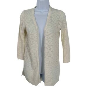 One Hart Cardigan Knit Cream ‎ Knit Open Front Cardigan XS NWOT